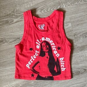 Olivia Rodrigo Red Graphic Tank Top